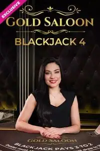 Blackjack Gold Saloon 4 avec ambiance saloon doré