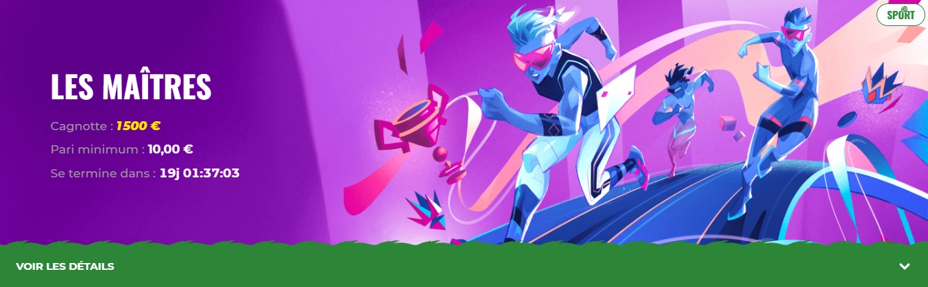 Tournoi "Les Maîtres" sur Lunubet Casino
